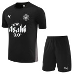 Kinder Manchester City Trainingsshirts 2025-26 Schwarze Kurzarm
